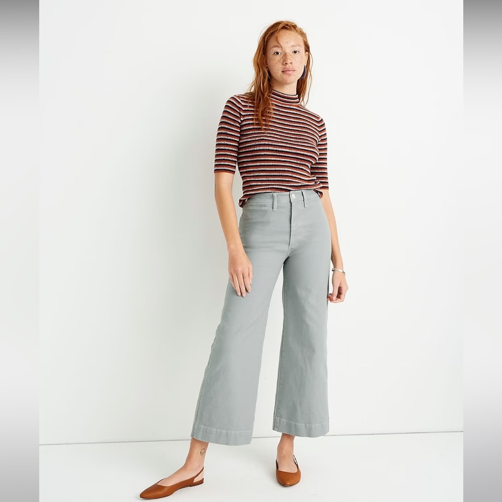 Madewell Slim Emmett Wide-Leg Crop Pants